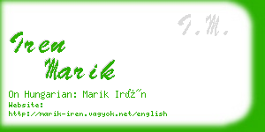 iren marik business card